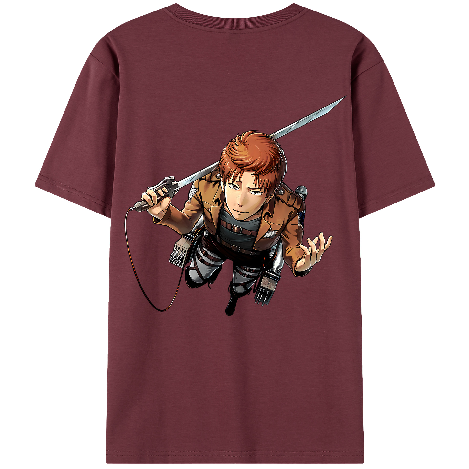 （画像用） 進撃の巨人 Attack on Titan 綿100％半袖Tシャツ（背面プリント）